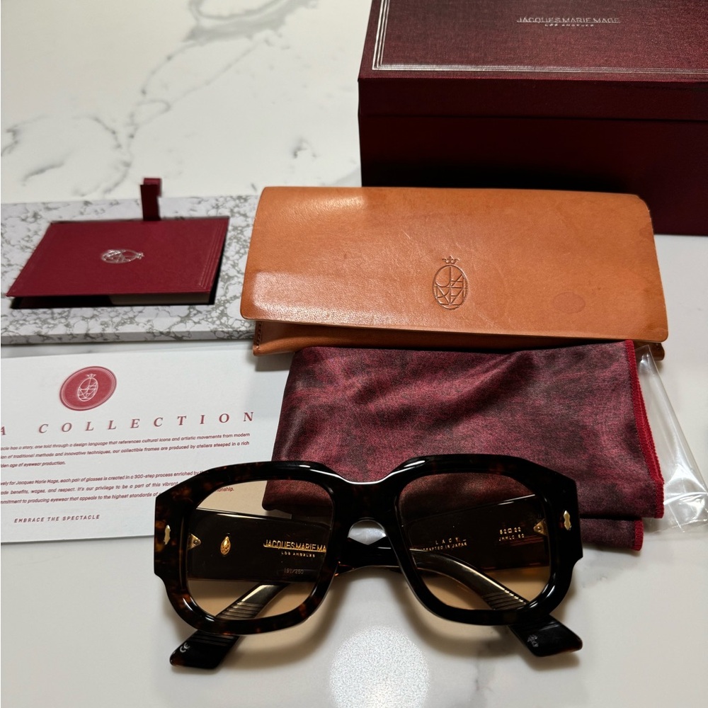 Jacques Marie Mage Lacy oversized D-frame sunglasses